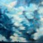 Sturmwolken über dem Deich. Acryl auf Leinwand . 60 x 90 cm . 2021