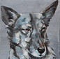 „Hund I“ . Acryl auf Leinwand . 40 x 40 cm . 2023