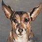 "Hund II“. Acryl auf Leinwand . 40 x 40 cm . 2023